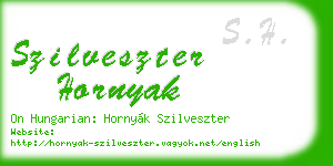 szilveszter hornyak business card
